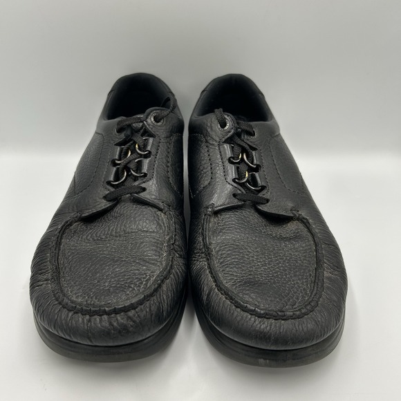 SAS Shoes Mens Bout Time Black Pebbled Moc Toe Oxford Walking Comfort‎ Read main image 8